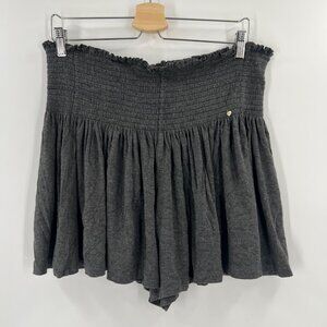 Natural Life XL Gray Smocked Super Soft Knit Pull-On Boho Lounge Shorts